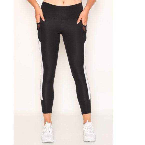 CM Fashion WHITE BLACK LEGGINGS - Picture 2 of 6